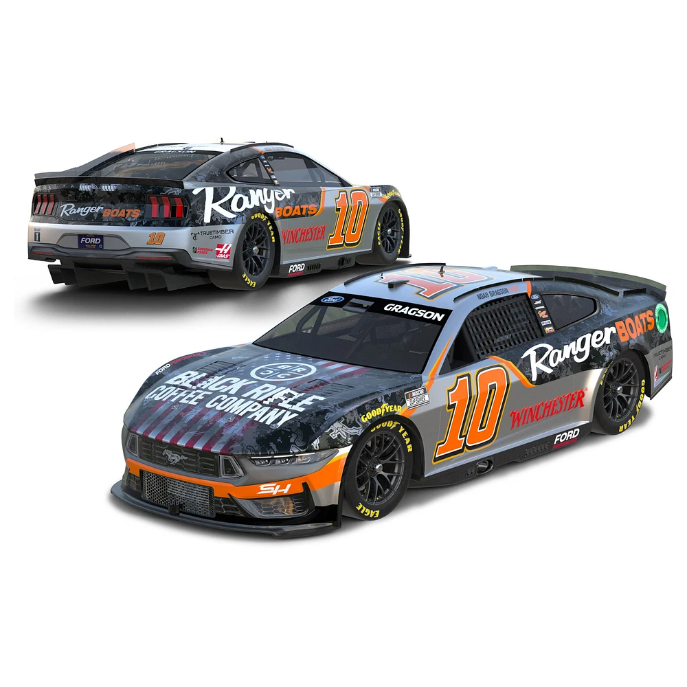 Action Racing Noah Gragson 2024 #10 Black Rifle Coffee/Ranger Boats 1:64 Regular Paint Die-Cast Ford Mustang