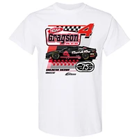 Men's Front Row Motorsports White Noah Gragson Beef-A-Roo Darlington Throwback Car T-Shirt