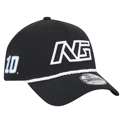 Casquette réglable en corde noire Noah Gragson 9FORTY New Era pour hommes