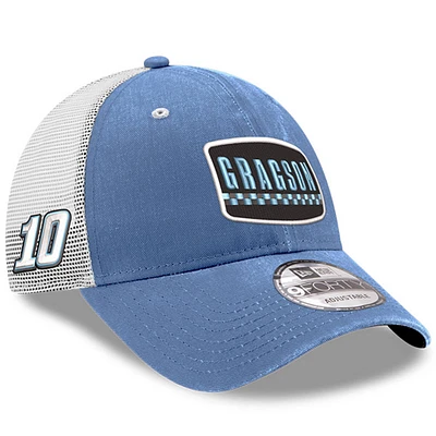 Casquette réglable Noah Gragson 9FORTY bleu clair New Era pour hommes