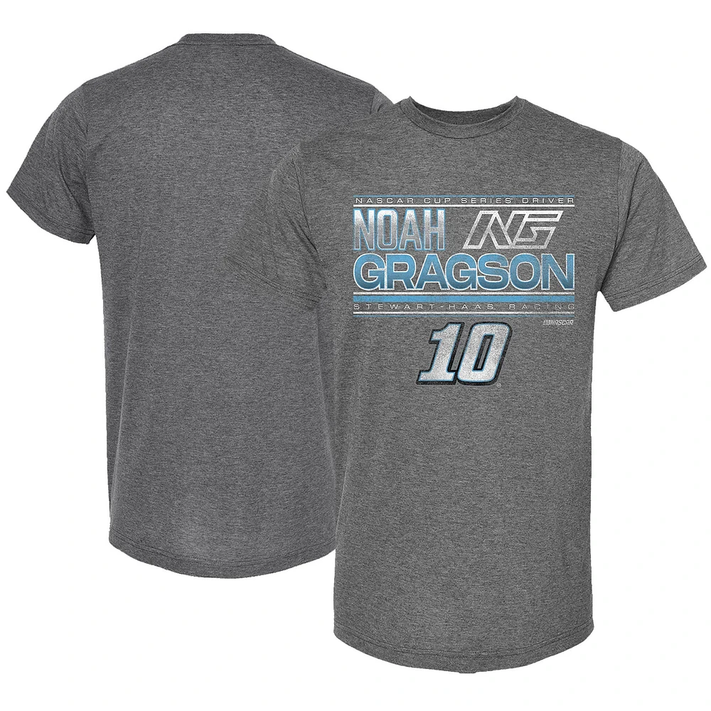 Men's Stewart-Haas Racing Team Collection Heather Charcoal Noah Gragson Name & Number T-Shirt