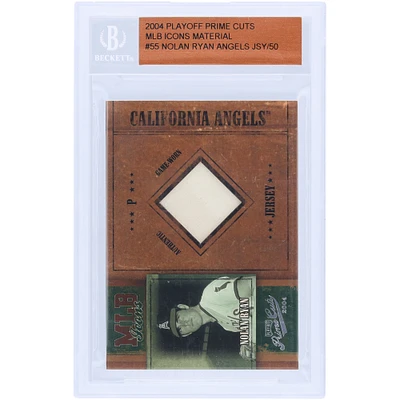 Carte relique #MLB-55 #30/50 de Nolan Ryan California Angels 2004 Playoff Prime Cuts Game Used