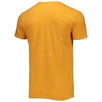 Men's Original Retro Brand Gold Norfolk State Spartans Bleach Splatter T-Shirt