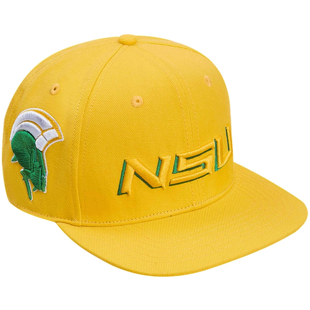 Men's Pro Standard Gold Norfolk State Spartans NSU Logo Snapback Hat