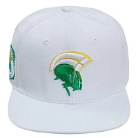 Men's Pro Standard White Norfolk State Spartans Mascot Wool Snapback Hat