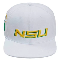 Men's Pro Standard White Norfolk State Spartans Wool Snapback Hat