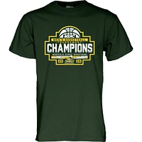 T-shirt unisexe bleu 84 vert Norfolk State Spartans, champion du tournoi de basketball masculin MEAC 2025