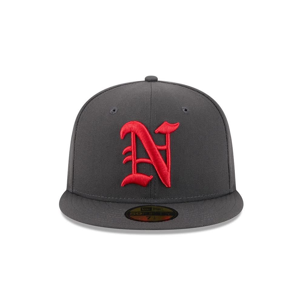 Casquette ajustée 59FIFTY grise Norfolk Tides pour homme de New Era