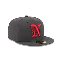 Casquette ajustée 59FIFTY grise Norfolk Tides pour homme de New Era