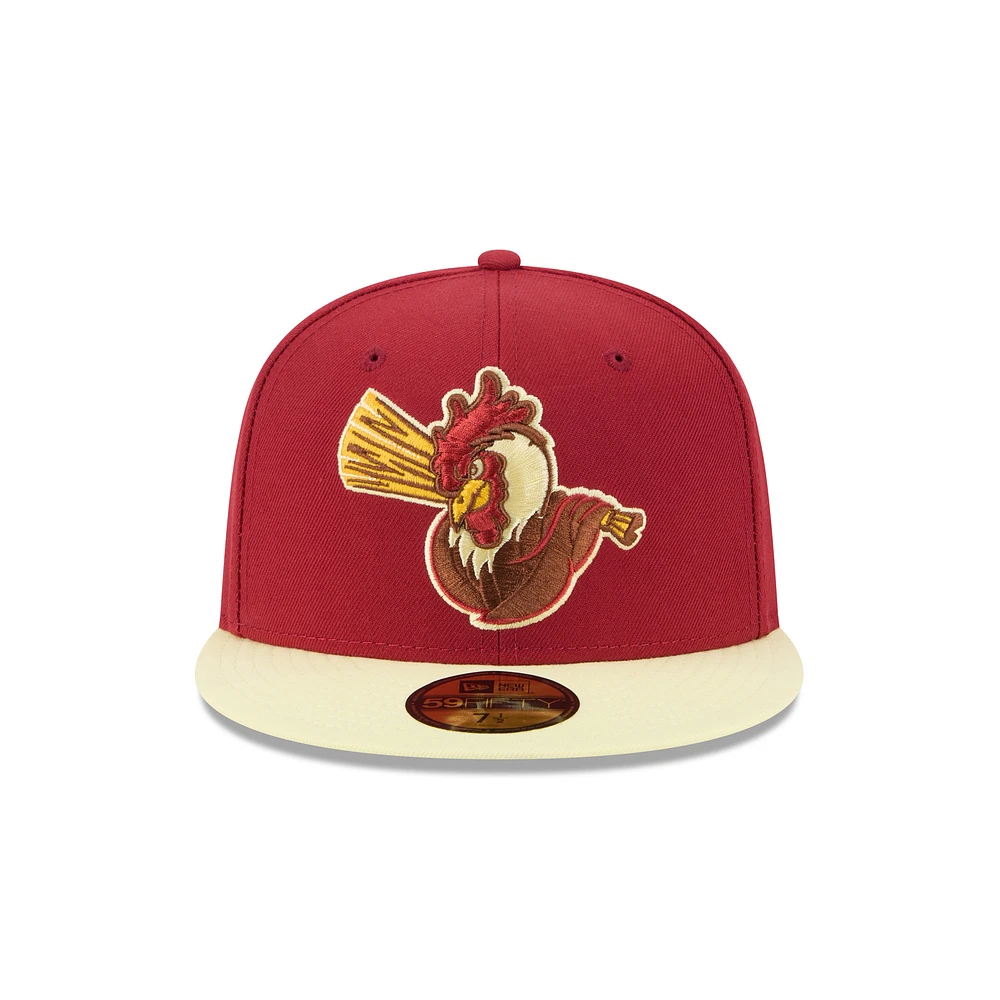 Casquette ajustée 59FIFTY rouge Norfolk Tides pour homme de New Era
