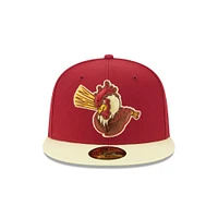 Casquette ajustée 59FIFTY rouge Norfolk Tides pour homme de New Era