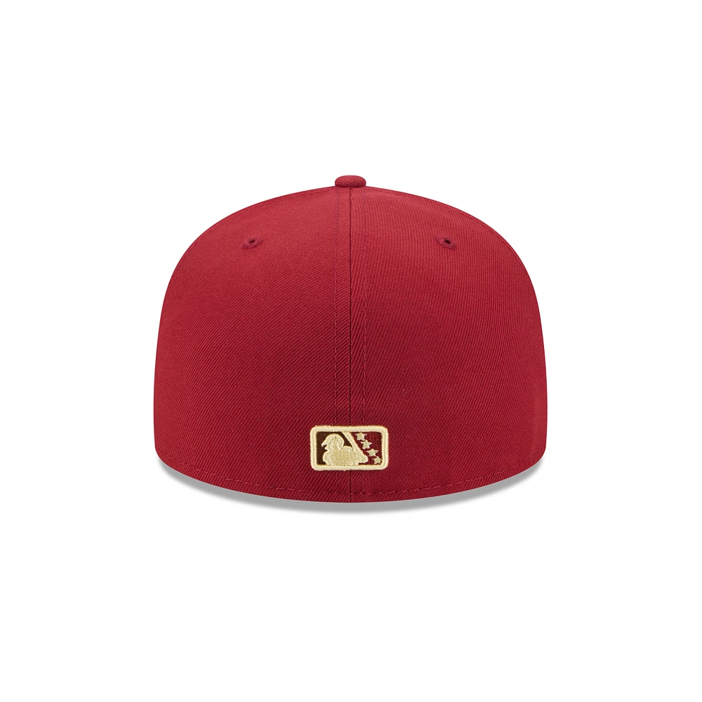 Casquette ajustée 59FIFTY rouge Norfolk Tides pour homme de New Era