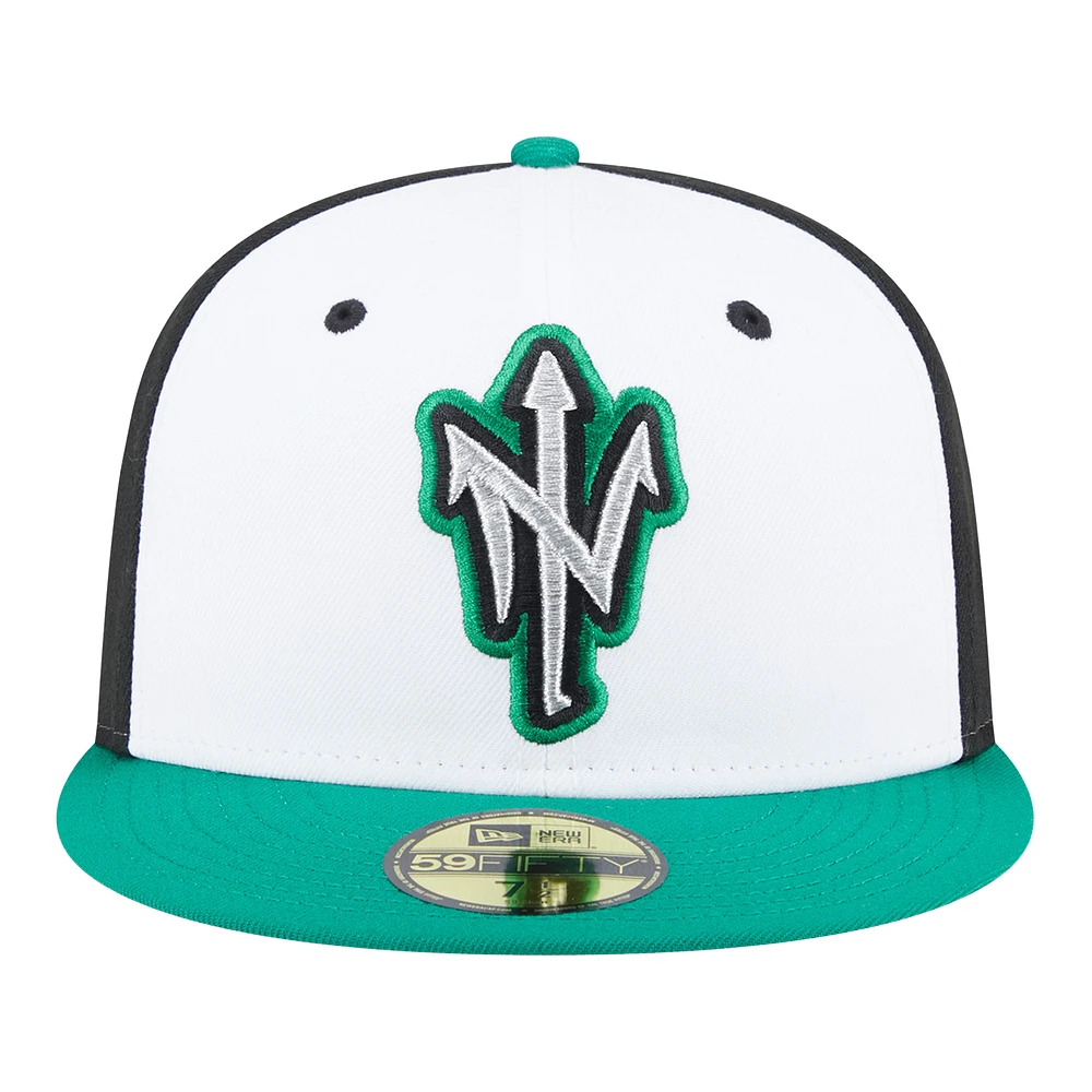 Men's New Era  White Norfolk Tides Authentic Collection 59FIFTY Fitted Hat