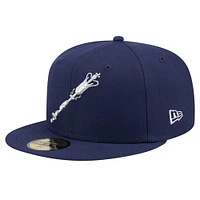 Casquette ajustée 59FIFTY New Era pour hommes, thème Norfolk Tides, bleu marine