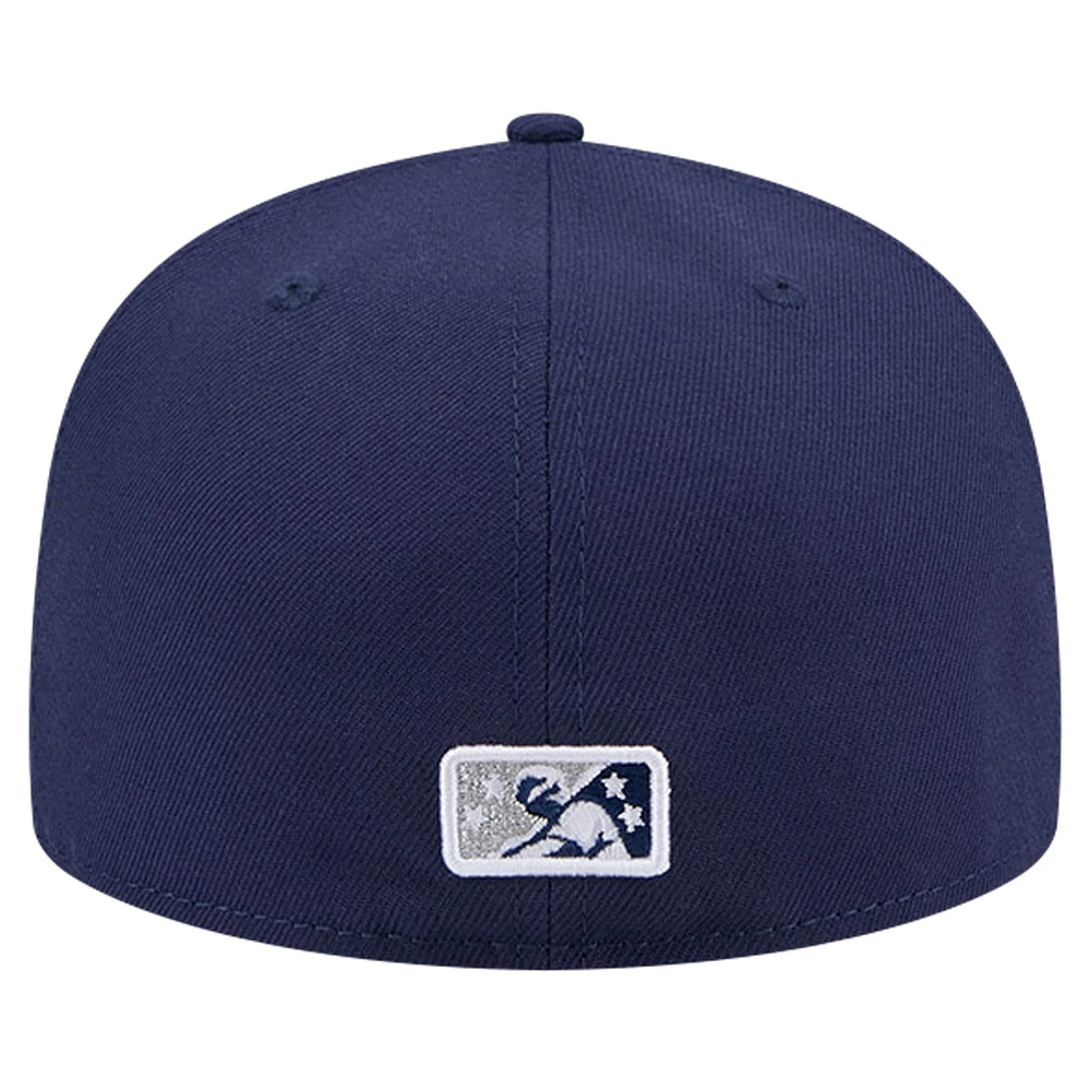 Casquette ajustée 59FIFTY New Era pour hommes, thème Norfolk Tides, bleu marine