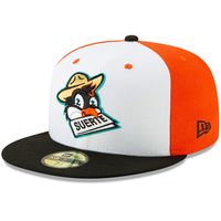 Men's New Era White/Black Norfolk Pajaritos Copa de la Diversion 59FIFTY Fitted Hat