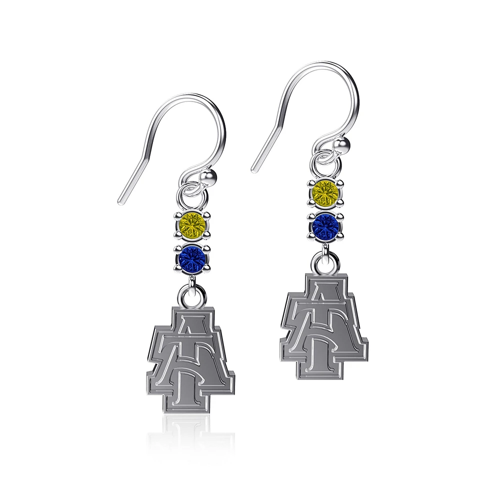 Dayna Designs Boucles d'oreilles pendantes en cristal A&T Aggies de Caroline du Nord