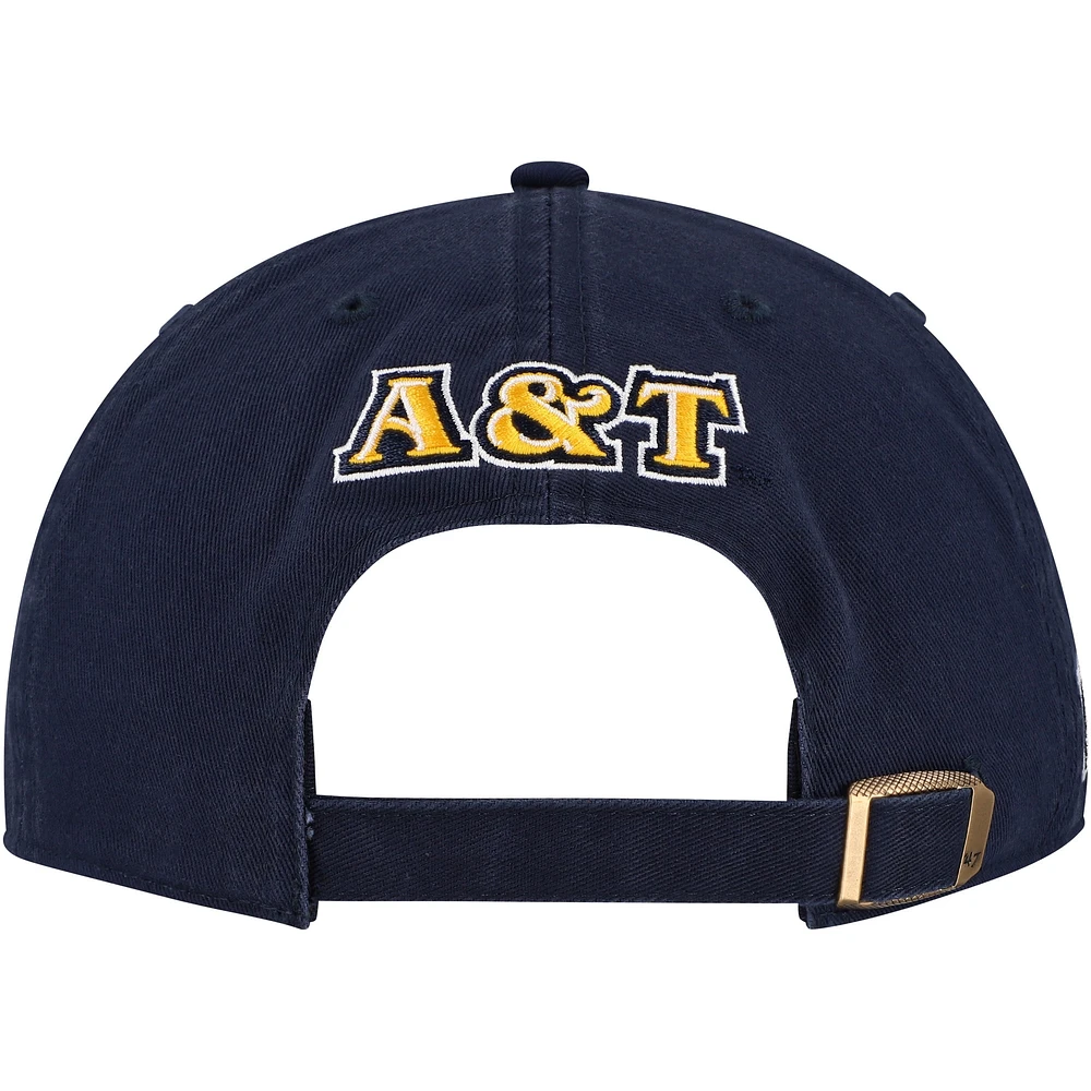 Men's '47 Navy North Carolina A&T Aggies Side & Back Clean Up Adjustable Hat