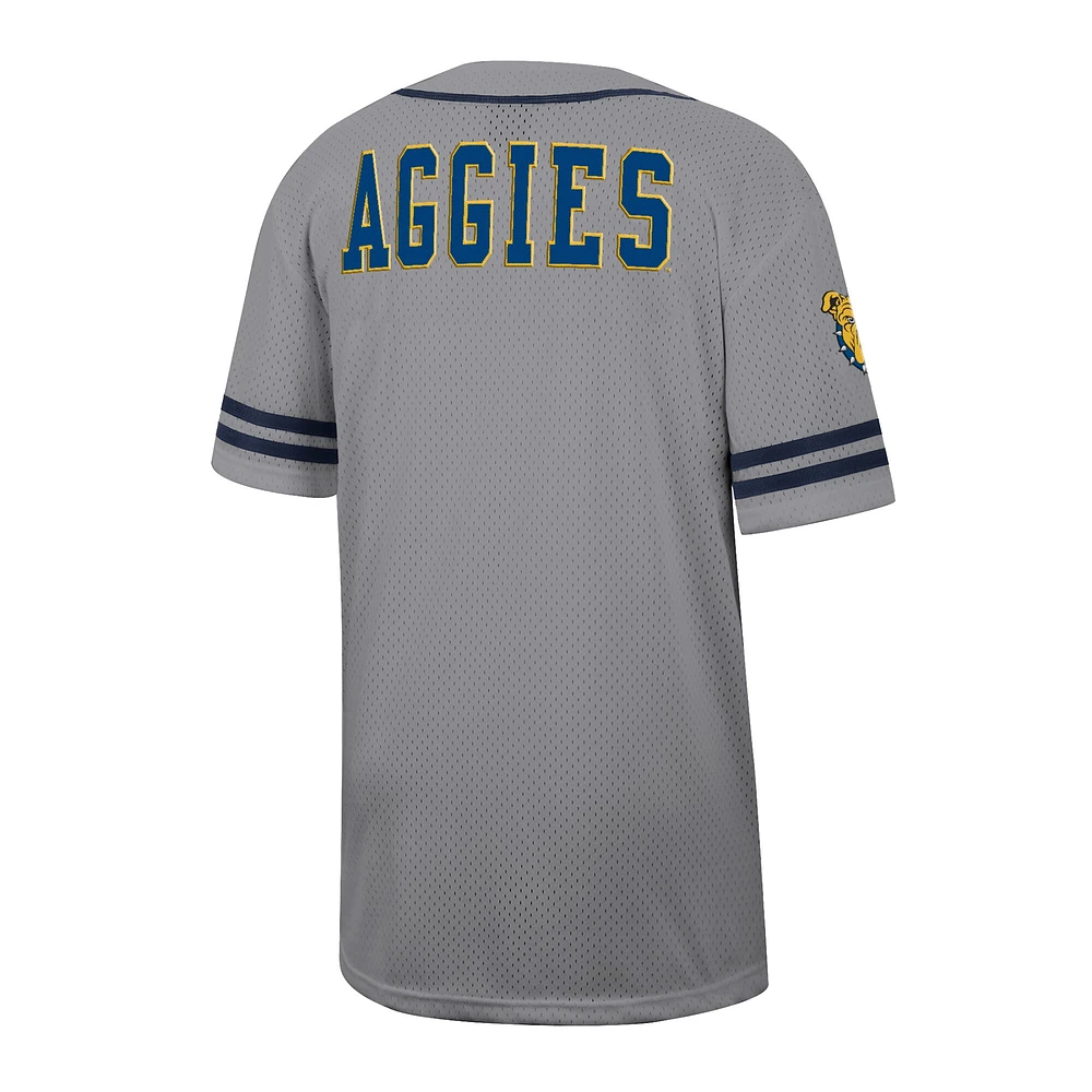 Men's Colosseum Gray North Carolina A&T Aggies Free Spirited Baseball Jersey