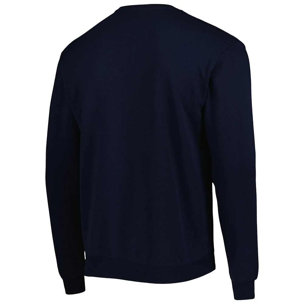 Men's Colosseum Navy North Carolina A&T Aggies Arch Over Logo Pullover Sweatshirt