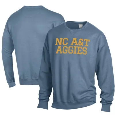 North Carolina A&T Aggies ComfortWash Garment Dyed Fleece Crewneck Pullover Sweatshirt