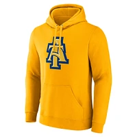 Men's Fanatics  Gold North Carolina A&T Aggies Primary Logo Pullover Hoodie