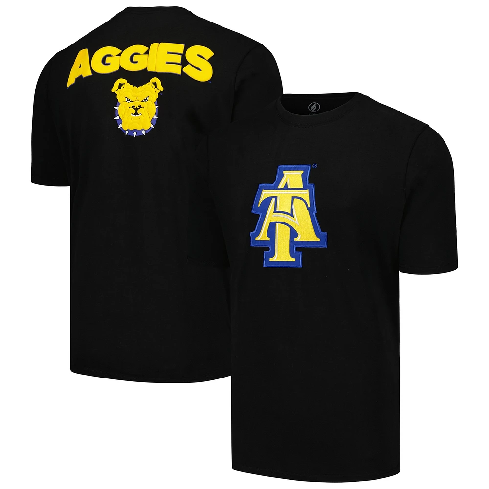 T-shirt noir FISLL A&T Aggies de Caroline du Nord pour hommes