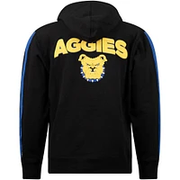 Men's FISLL Black North Carolina A&T Aggies Oversized Stripes Pullover Hoodie