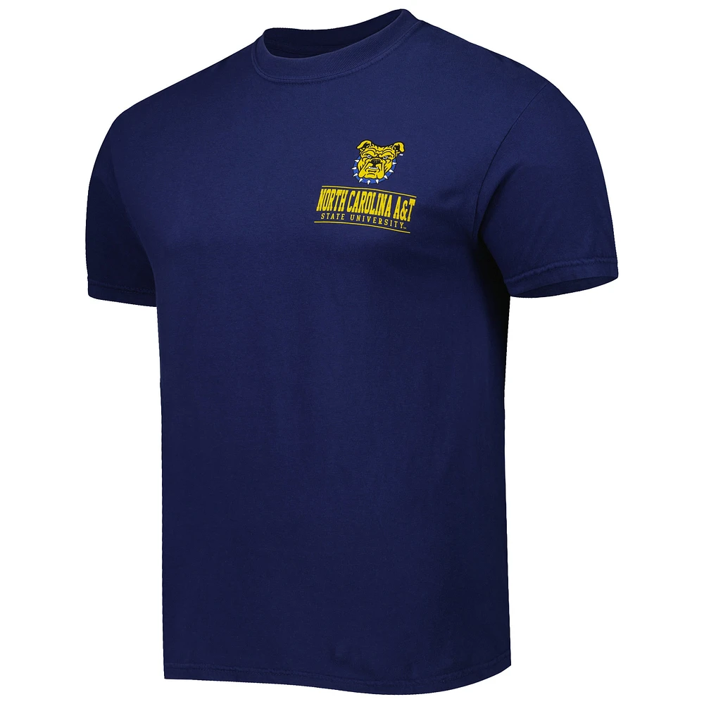 Men's Navy North Carolina A&T Aggies Logo Campus Icon T-Shirt