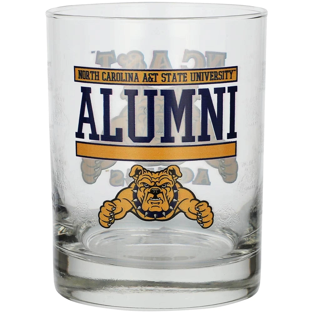 North Carolina A&T Aggies 14oz. Alumni Rocks Glass