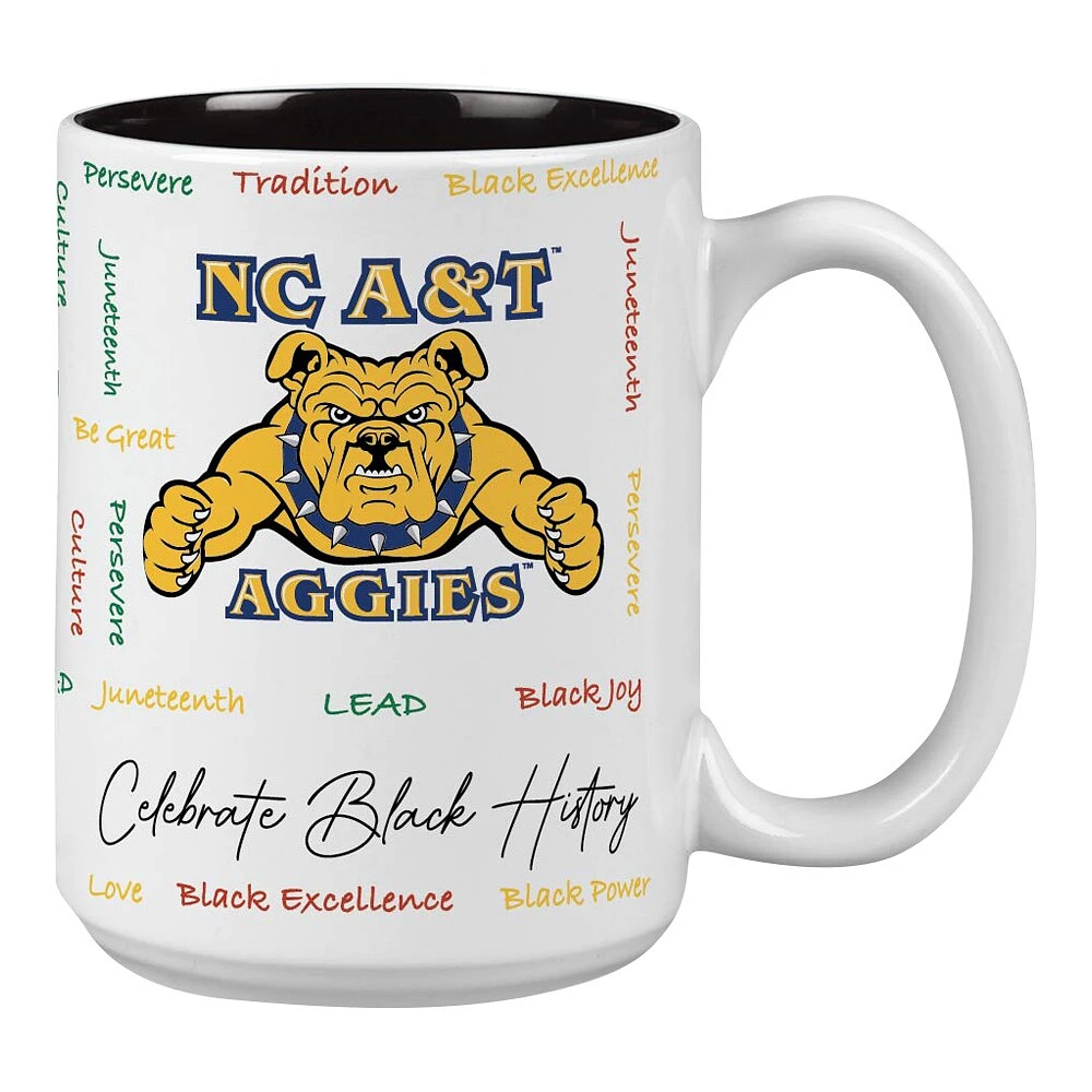 Caroline du Nord A&T Aggies 15oz. Tasse du Mois de l’histoire des Noirs