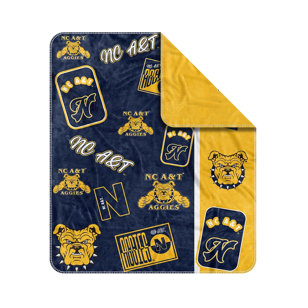 North Carolina A&T Aggies 50” x 60” Dream Weave Throw Blanket