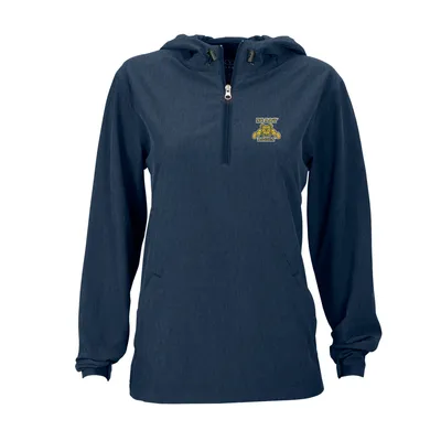 North Carolina A&T Aggies Women's Pullover Stretch Anorak Jacket - Navy