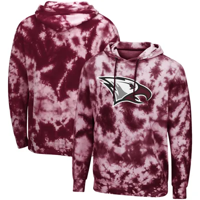 North Carolina Central Eagles Colosseum Tie-Dye Pullover Hoodie - Maroon