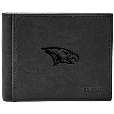 North Carolina Central Eagles Fossil Ingram RFID Flip ID Bi-Fold Wallet - Black