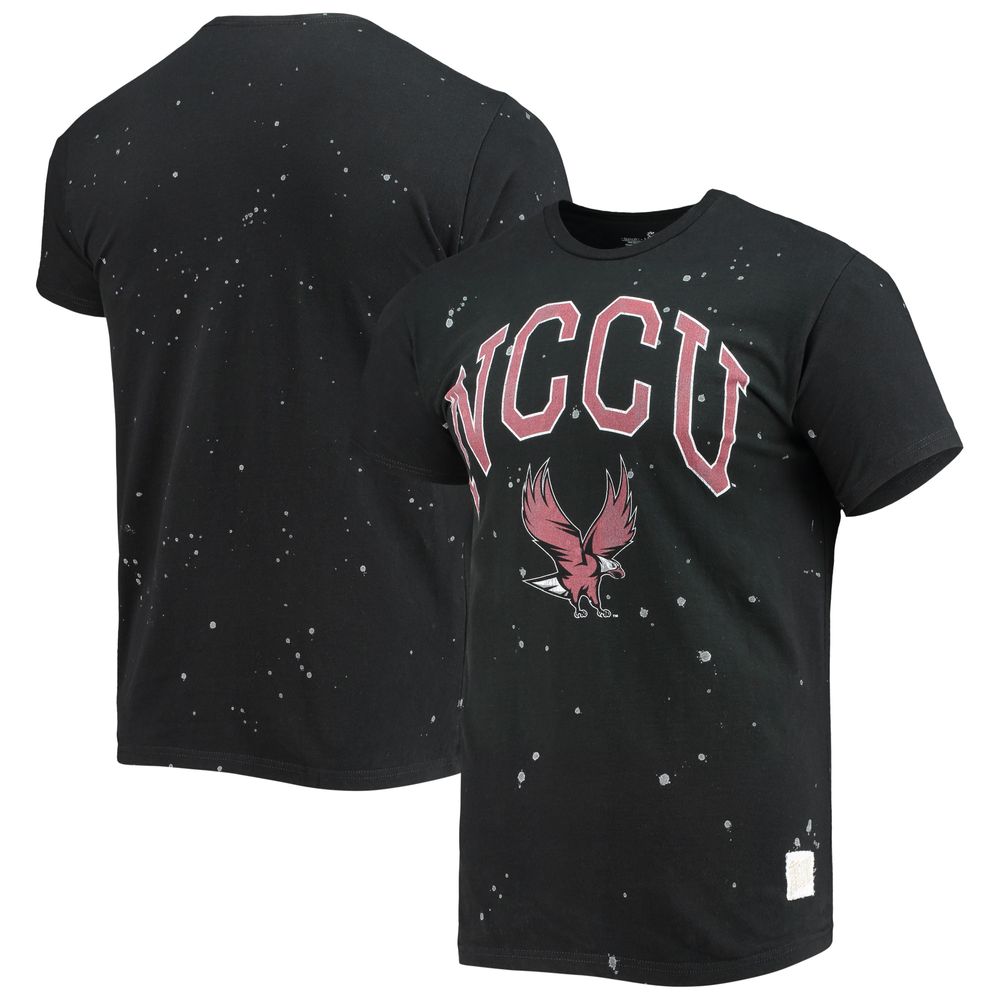 Men's Original Retro Brand Black North Carolina Central Eagles Bleach Splatter T-Shirt