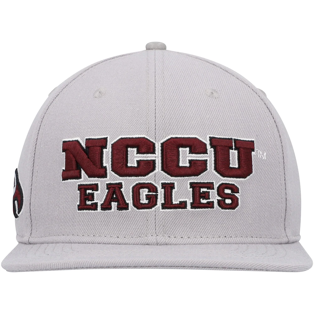 Casquette Snapback avec logo NCCU Pro Standard pour homme, gris, North Carolina Central Eagles