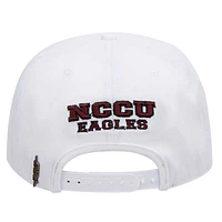 Men's Pro Standard White North Carolina Central Eagles Mascot Wool Snapback Hat