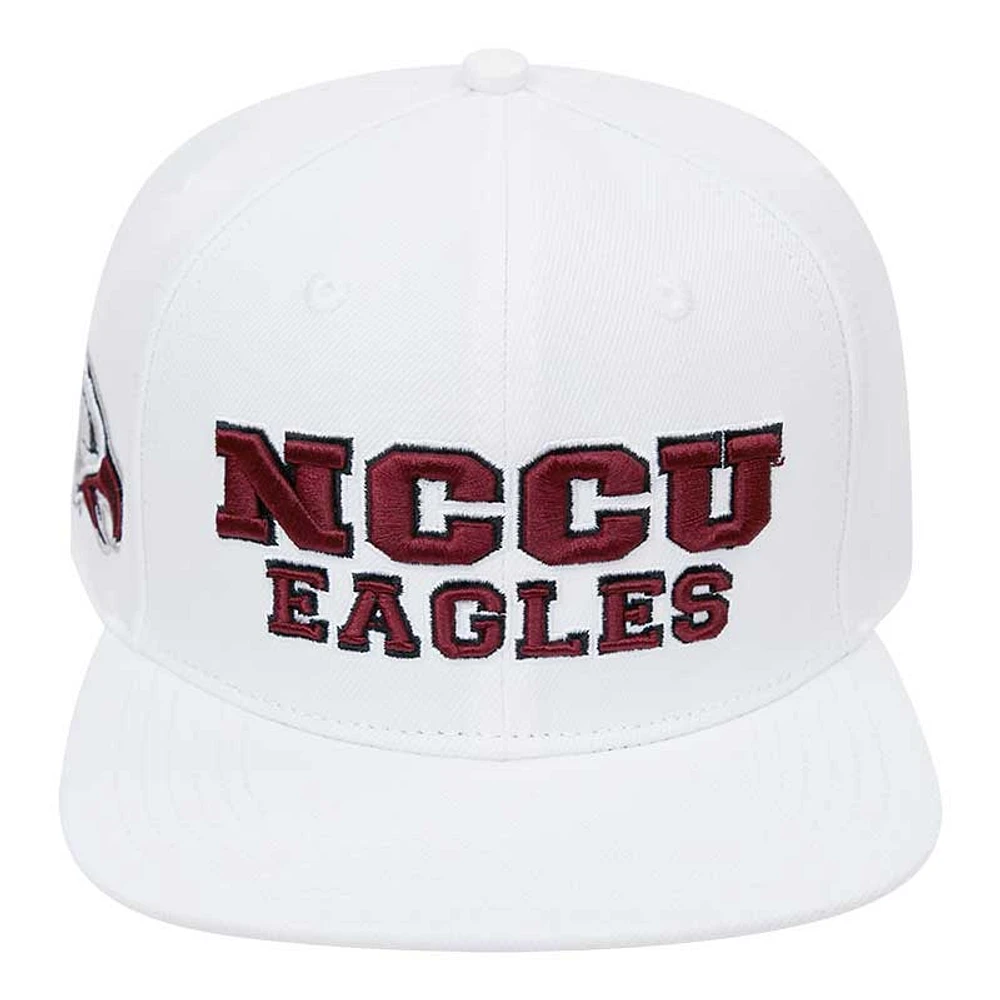 Casquette Snapback en laine blanche Pro Standard North Carolina Central Eagles pour homme