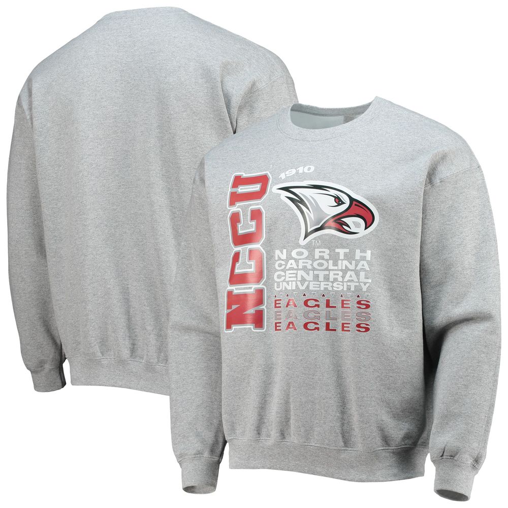 Men's Tones of Melanin Gray North Carolina Central Eagles Pullover Sweatshirt