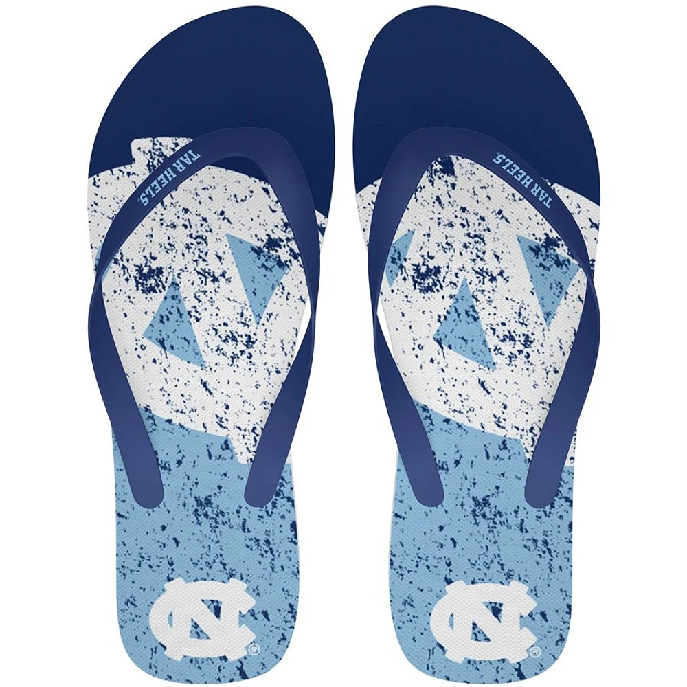 North Carolina Tar Heels FOCO Big Logo Flip-Flops