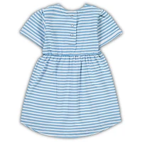 Girl's Toddler Carolina Blue North Tar Heels Striped Dress with Pockets