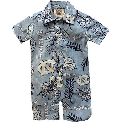 Infant Wes & Willy Carolina Blue North Tar Heels Vintage Floral Romper