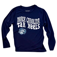 Ensemble haut à manches longues et leggings rayés tri-blend pour bébé Wes & Willy North Carolina Tar Heels