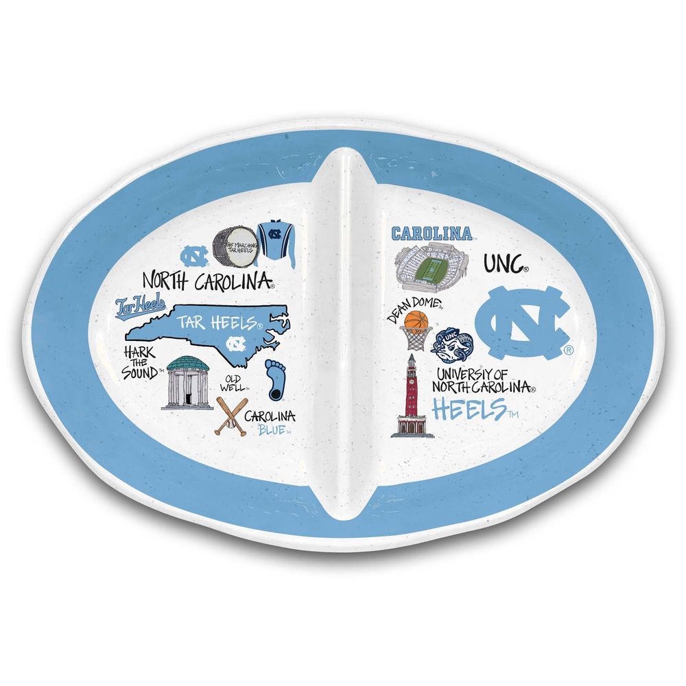 Magnolia Lane North Carolina Tar Heels Two-Section Melamine Platter