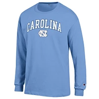 Men's Champion Carolina North Tar Heels Arch Over Logo Long Sleeve T-Shirt