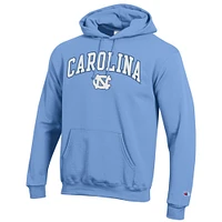 Men's Champion  Carolina Blue North Tar Heels Arch Over Logo Pullover Hoodie