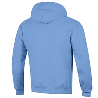 Men's Champion  Carolina Blue North Tar Heels Arch Over Logo Pullover Hoodie