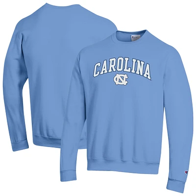 Men's Champion  Carolina Blue North Tar Heels Arch Over Logo Pullover Sweatshirt