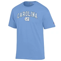 T-shirt bleu Carolina Champion pour homme avec logo Arch Over des Tar Heels de Caroline du Nord